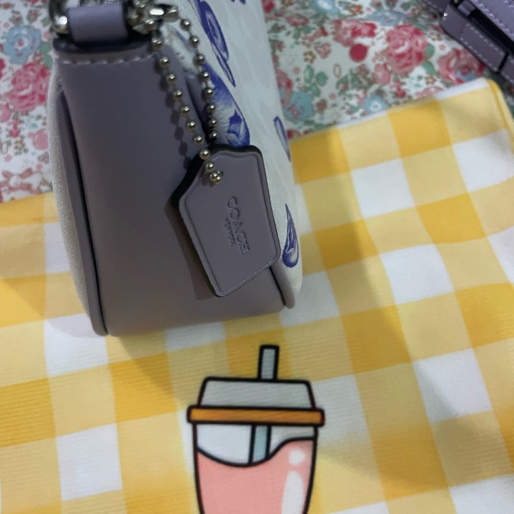 Coach White Crossbody Bag with Blue Blueberry Print - Picture 4 of 10